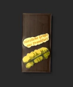 Schokoladentafel aus Zartbitterschokolade (65 % Kakao), mit Aufschrift „Foto&Spruch“