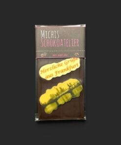 Schokoladentafel aus Zartbitterschokolade (65 % Kakao), mit Aufschrift „Foto&amp;Spruch“, in Geschenkverpackung